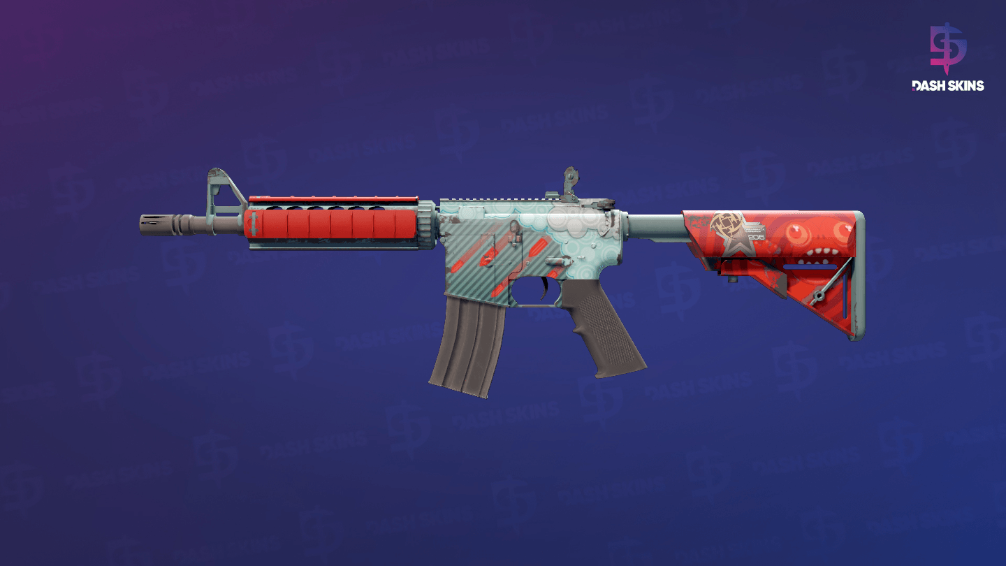 M4A4 | Bullet Rain (Minimal Wear) Screenshot Playside