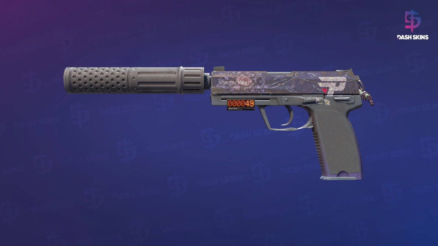 StatTrak™ USP-S | Black Lotus (Battle-Scarred) Screenshot Playside