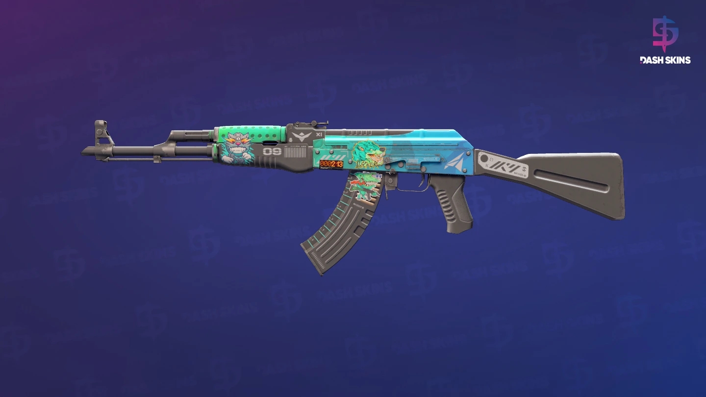 StatTrak™ AK-47 | Ice Coaled (Field-Tested) Screenshot Playside