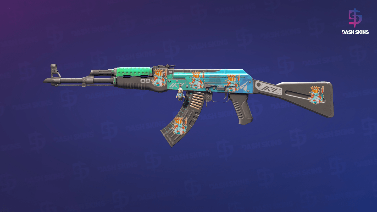 AK-47 | Ice Coaled (Well-Worn) Screenshot Playside