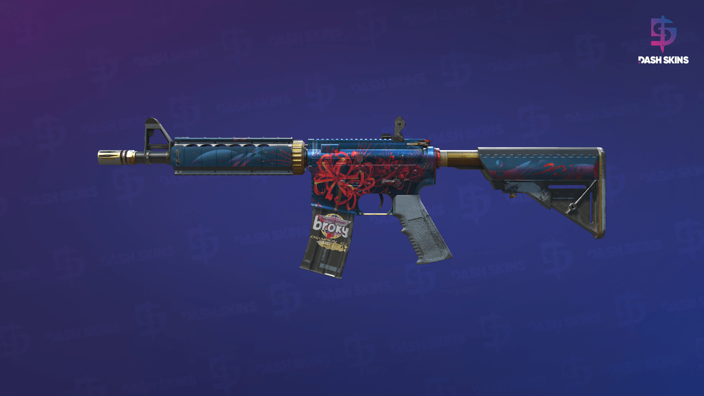 M4A4 | Spider Lily (Well-Worn) Screenshot Playside