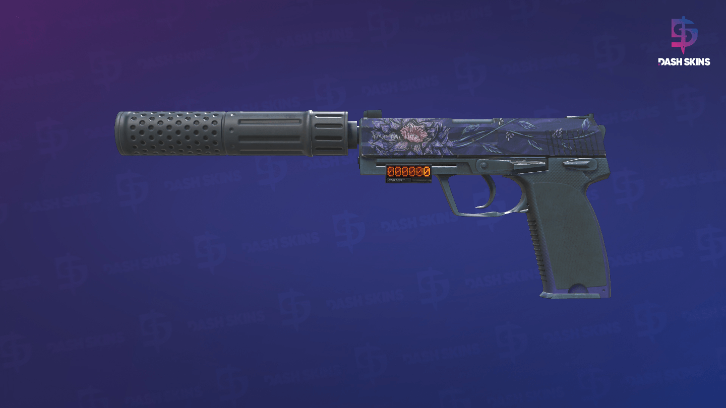 StatTrak™ USP-S | Black Lotus (Well-Worn) Screenshot Playside