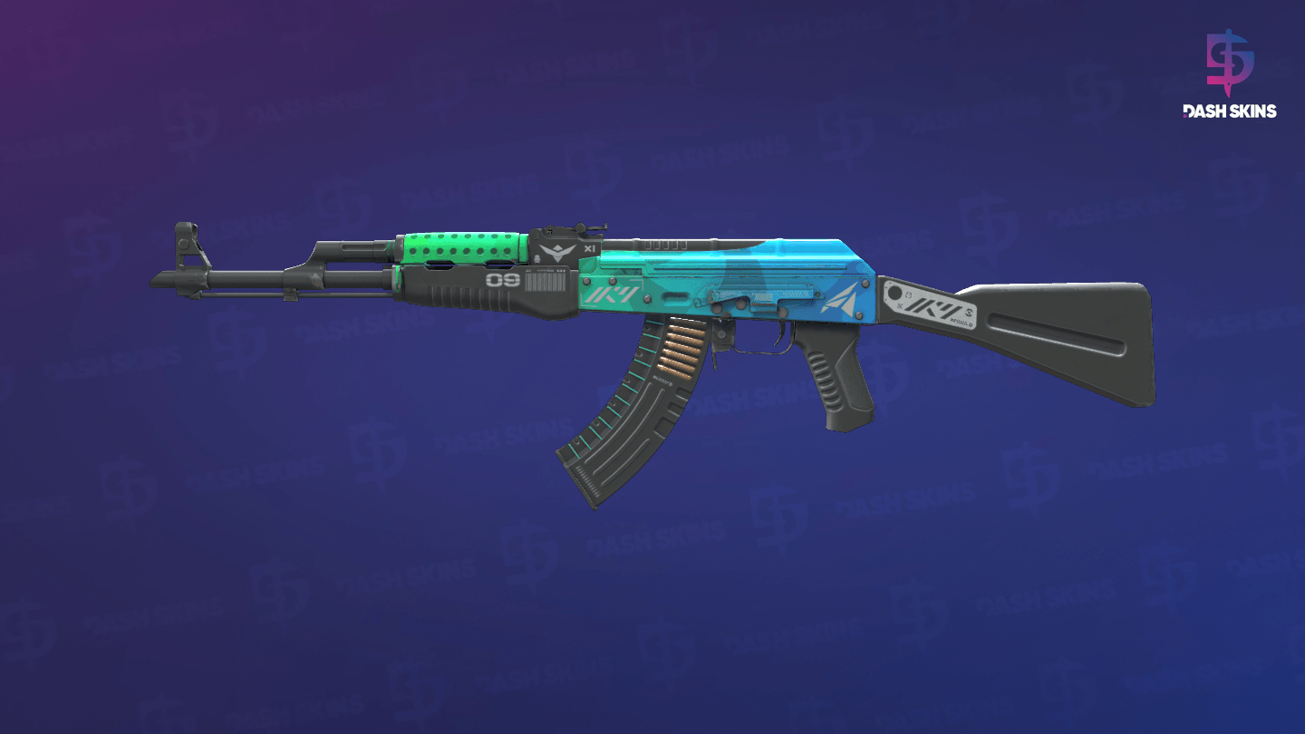 AK-47 | Ice Coaled (Minimal Wear) Screenshot Playside