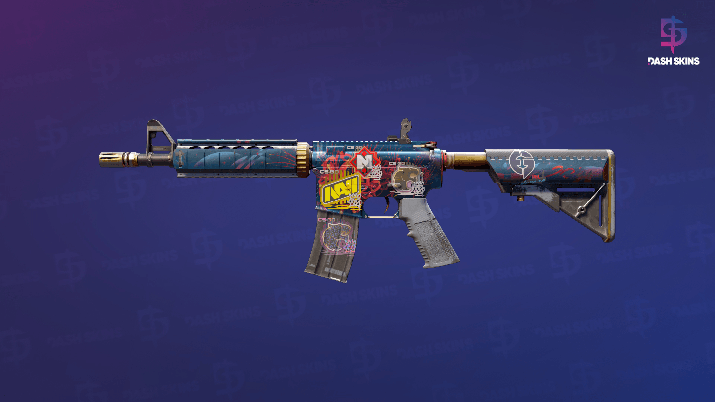 M4A4 | Spider Lily (Well-Worn) Screenshot Playside