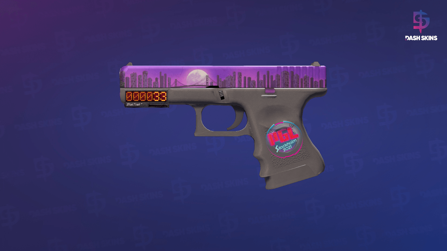 StatTrak™ Glock-18 | Moonrise (Minimal Wear) Screenshot Playside