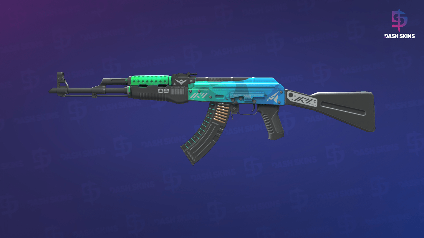 AK-47 | Ice Coaled (Minimal Wear) Screenshot Playside
