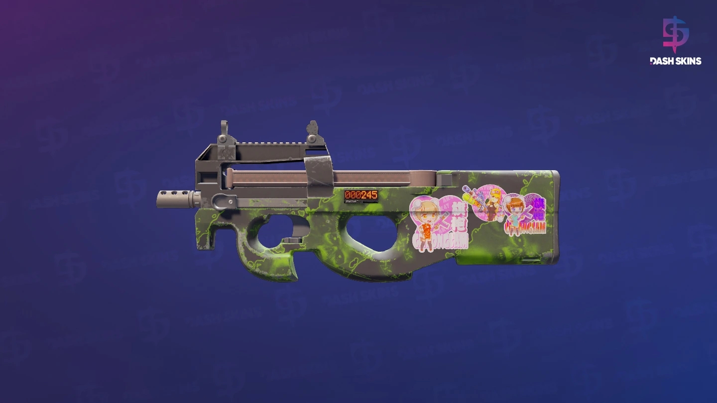 StatTrak™ P90 | Virus (Minimal Wear) Screenshot Playside