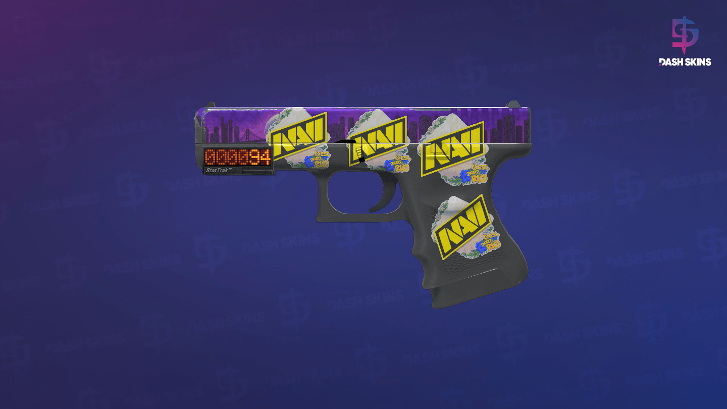 StatTrak™ Glock-18 | Moonrise (Well-Worn) Screenshot Playside