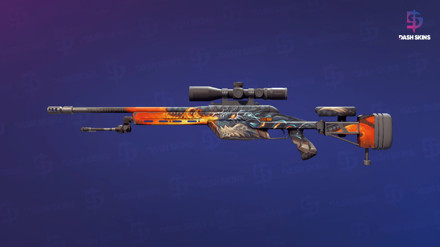 StatTrak™ SSG 08 | Dragonfire (Minimal Wear) Screenshot Playside