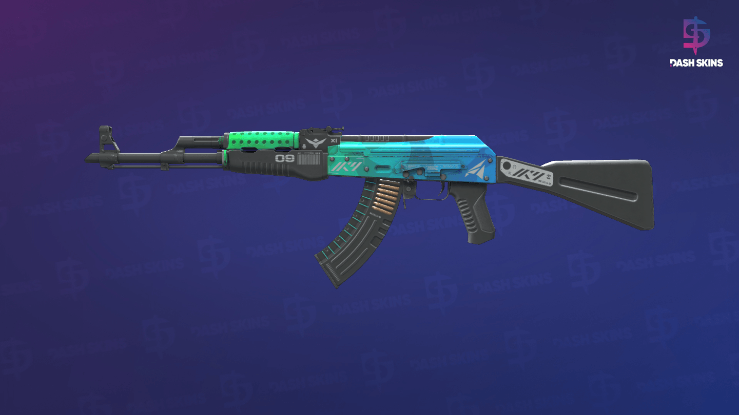 AK-47 | Ice Coaled (Minimal Wear) Screenshot Playside