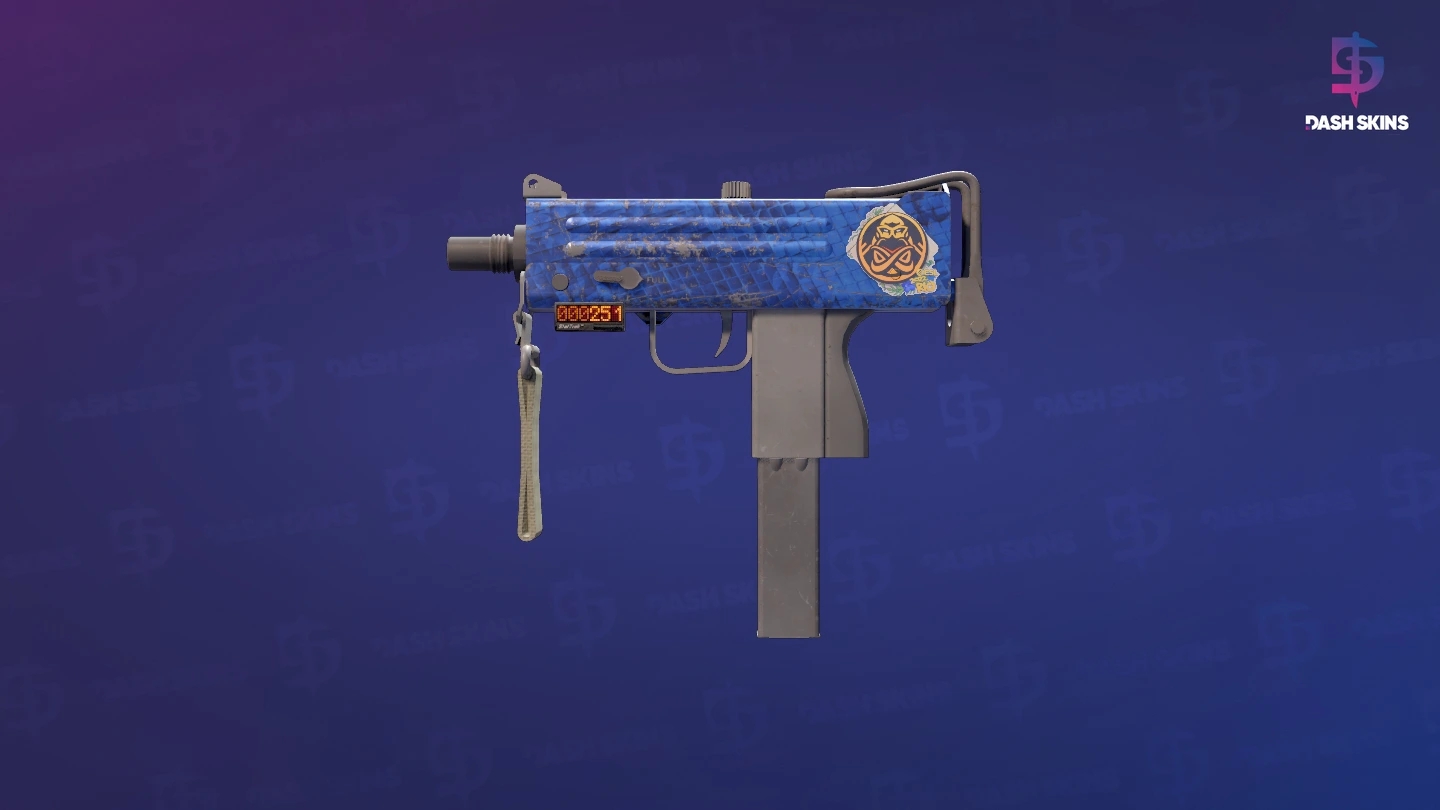 StatTrak™ MAC-10 | Lapis Gator (Well-Worn) Screenshot Playside