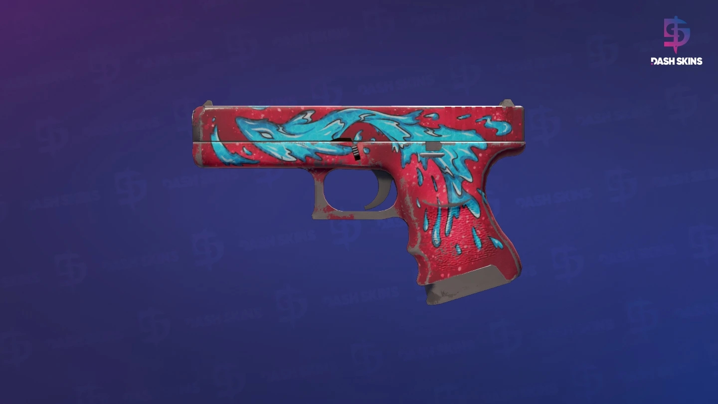 Glock-18 | Water Elemental (Well-Worn) Screenshot Playside