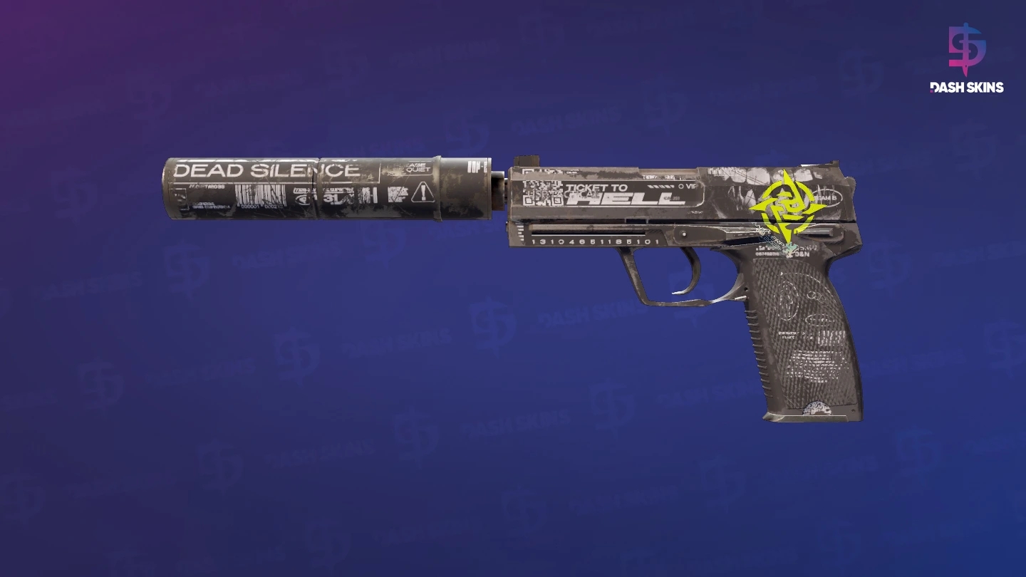 USP-S | Ticket to Hell (Well-Worn) Screenshot Playside