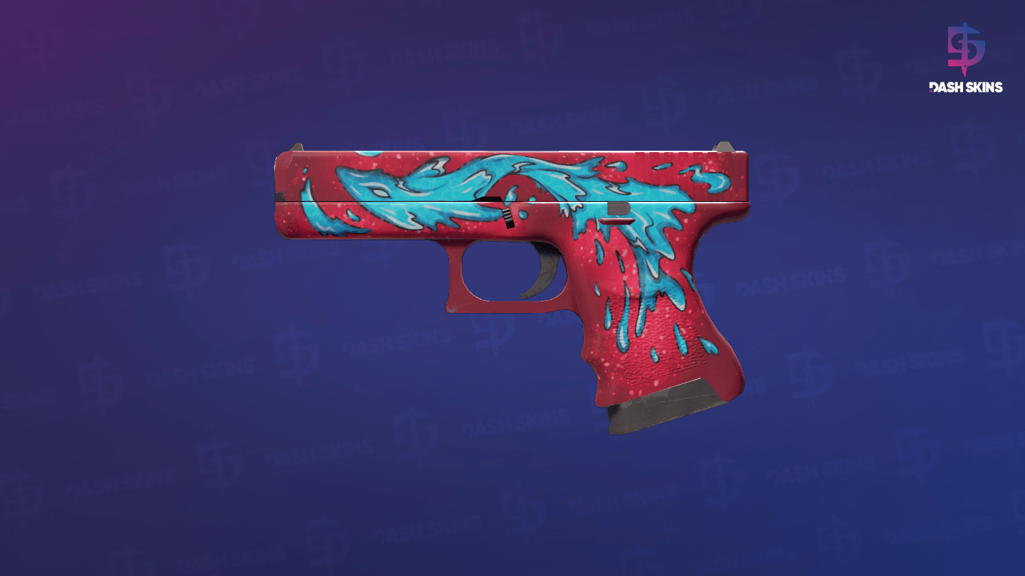 Glock-18 | Water Elemental (Minimal Wear) Screenshot Playside