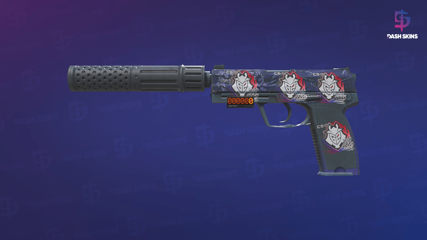 StatTrak™ USP-S | Black Lotus (Well-Worn) Screenshot Playside