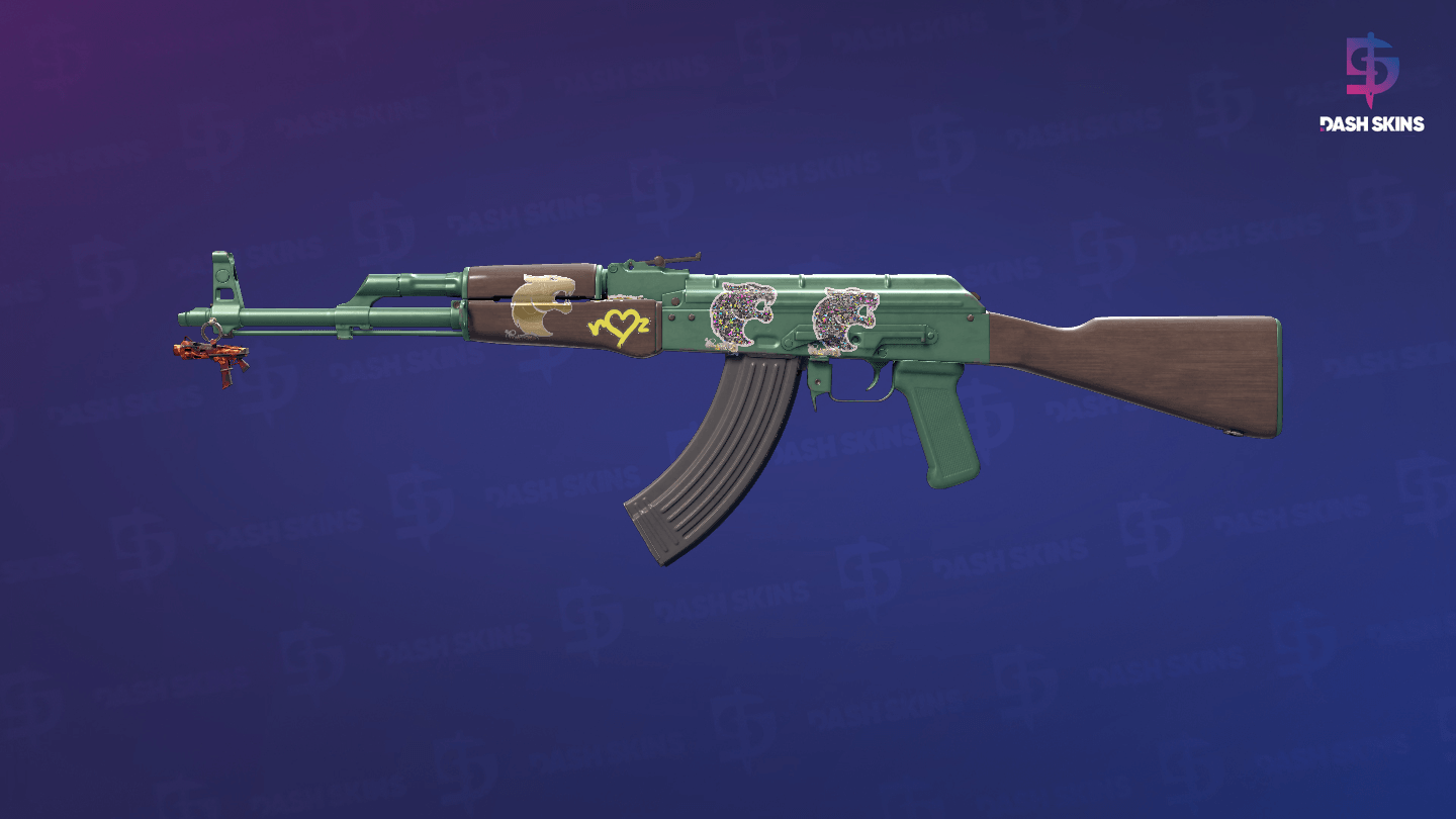 AK-47 | Wintergreen (Minimal Wear) Screenshot Playside