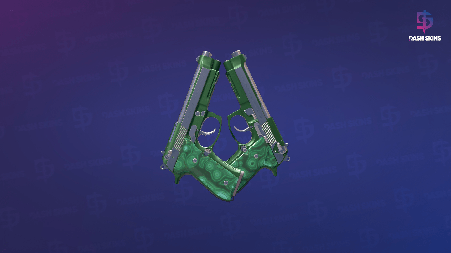 Dual Berettas | Polished Malachite (Factory New) Screenshot Playside