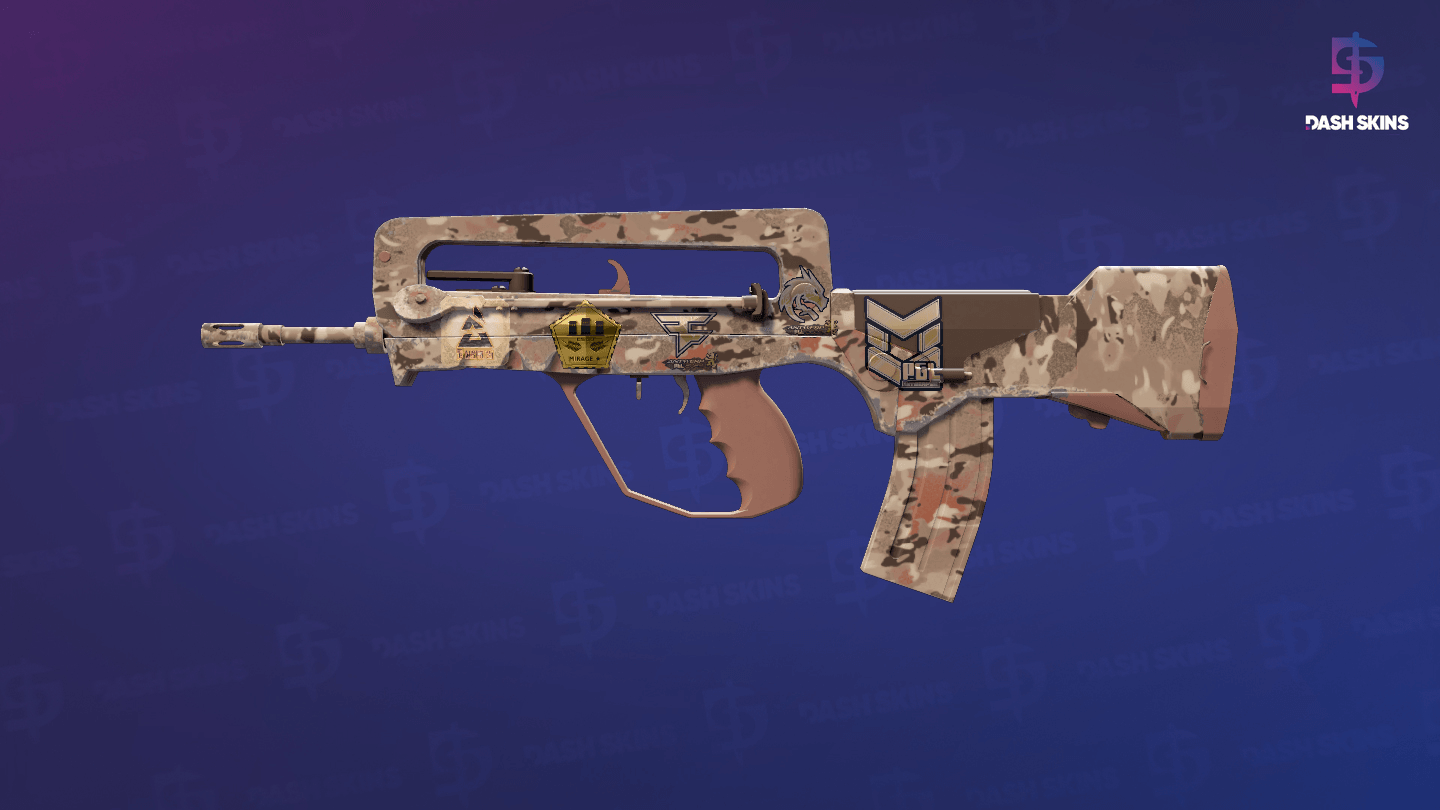 Souvenir FAMAS | CaliCamo (Factory New) Screenshot Playside