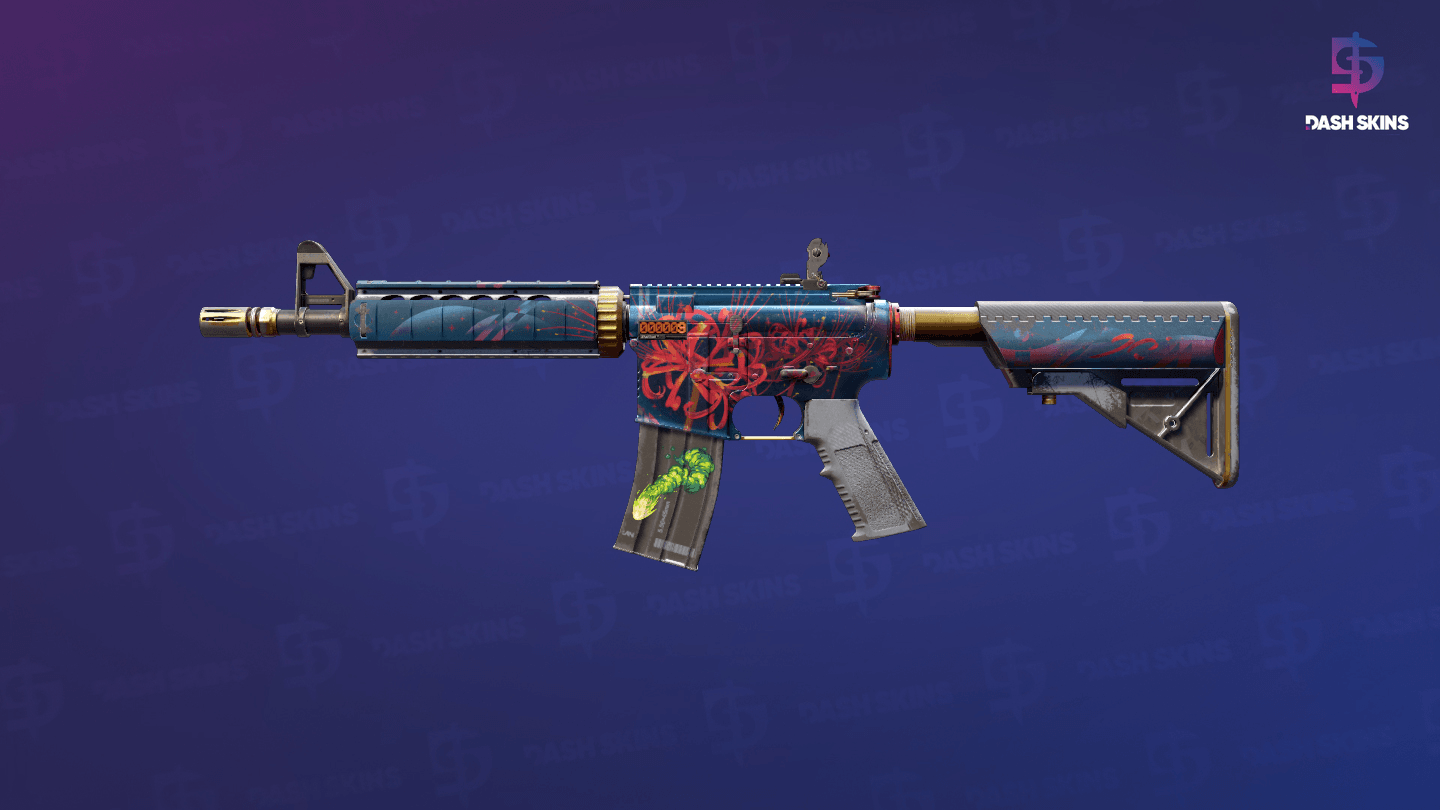 StatTrak™ M4A4 | Spider Lily (Well-Worn) Screenshot Playside