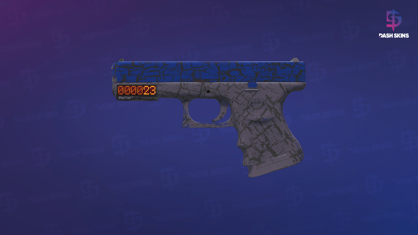 StatTrak™ Glock-18 | Blue Fissure (Minimal Wear) Screenshot Playside