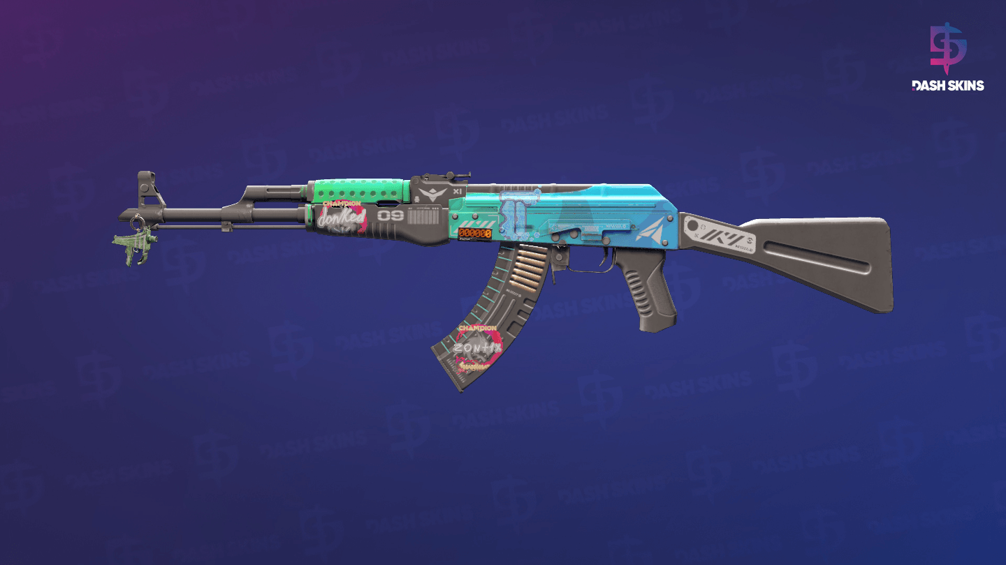 StatTrak™ AK-47 | Ice Coaled (Minimal Wear) Screenshot Playside