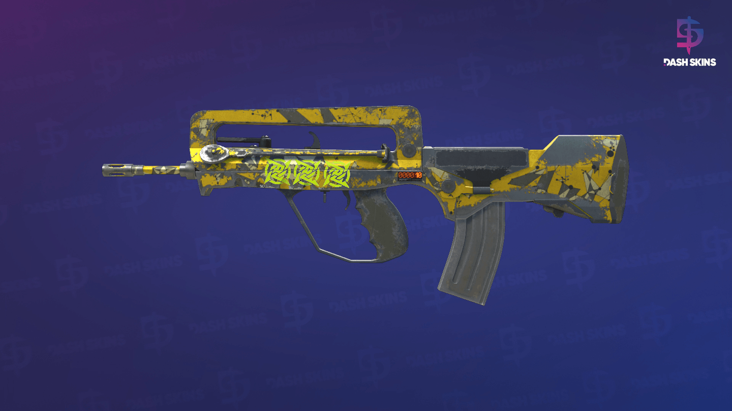 StatTrak™ FAMAS | Neural Net (Battle-Scarred) Screenshot Playside