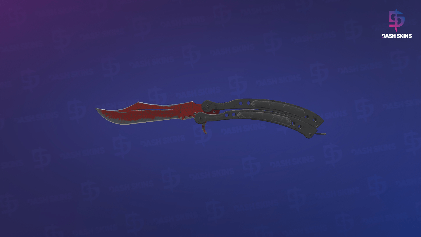 ★ Butterfly Knife | Crimson Web (Well-Worn) Screenshot Playside