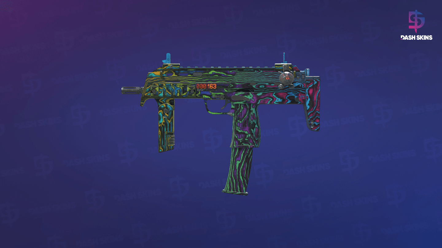 StatTrak™ MP7 | Neon Ply (Field-Tested) Screenshot Playside