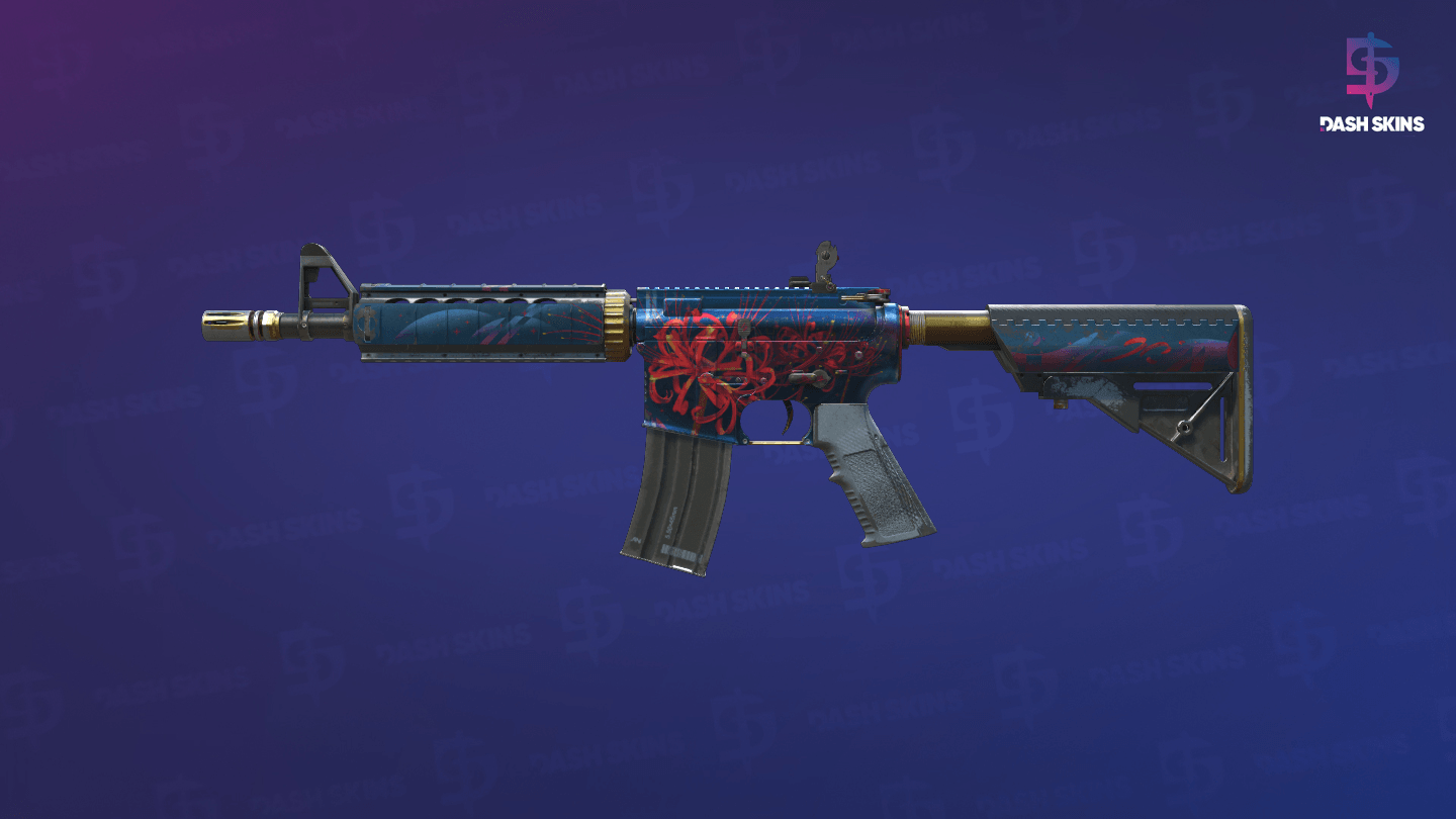 M4A4 | Spider Lily (Battle-Scarred) Screenshot Playside