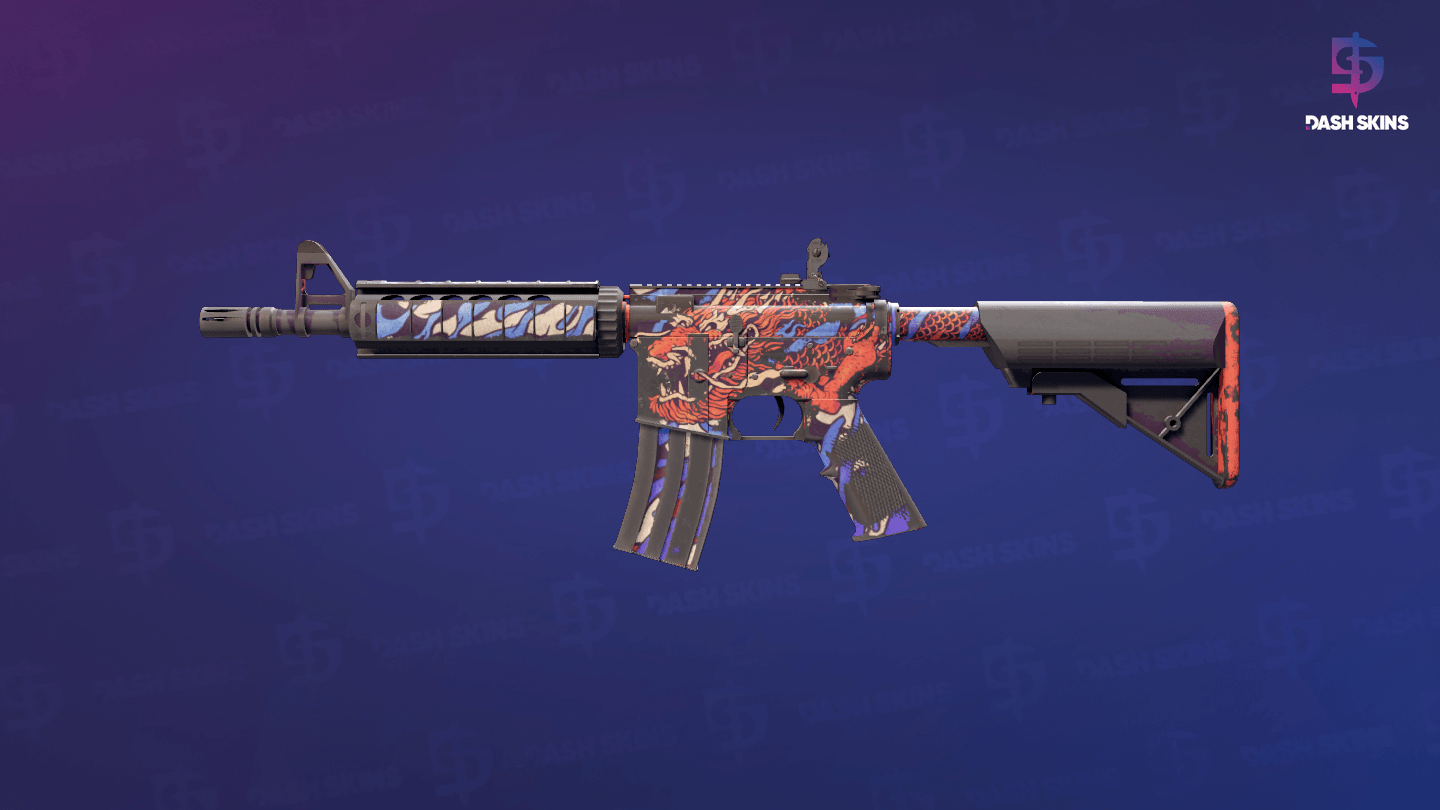M4A4 | 龍王 (Dragon King) (Battle-Scarred) Screenshot Playside