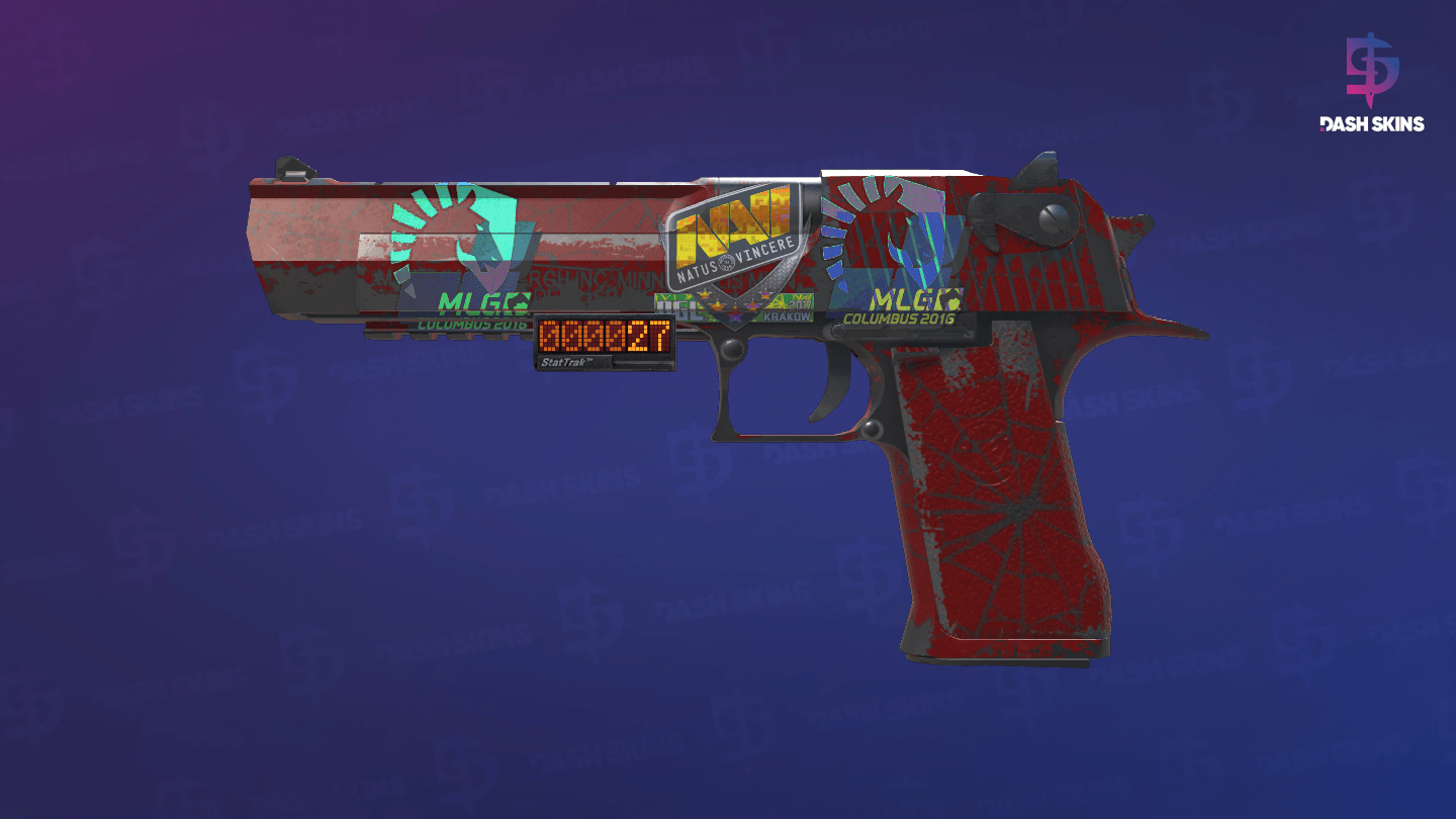 StatTrak™ Desert Eagle | Crimson Web (Well-Worn) Screenshot Playside