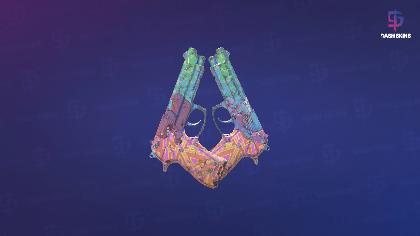 Souvenir Dual Berettas | Sweet Little Angels (Well-Worn) Screenshot Playside
