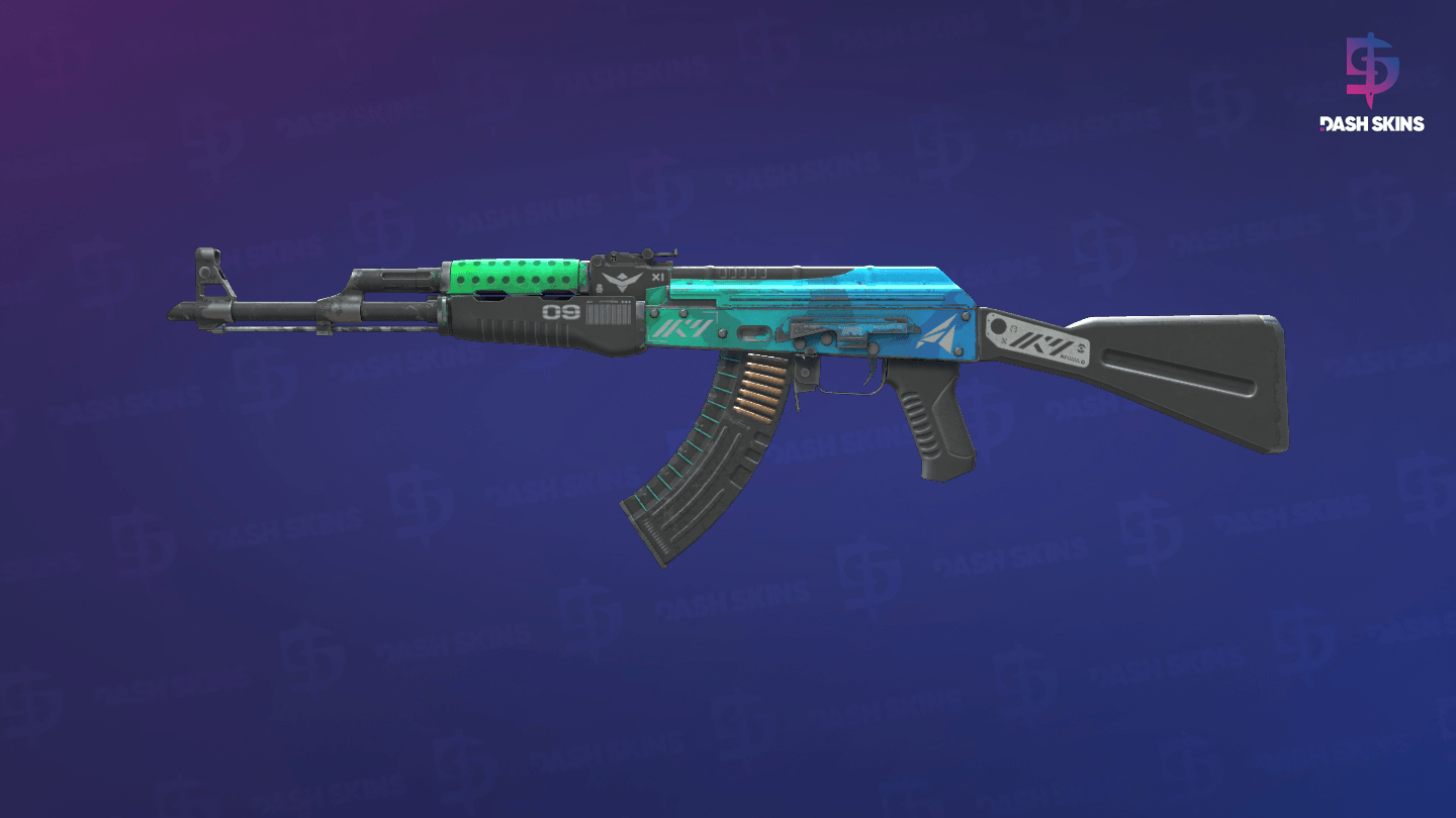 AK-47 | Ice Coaled (Well-Worn) Screenshot Playside
