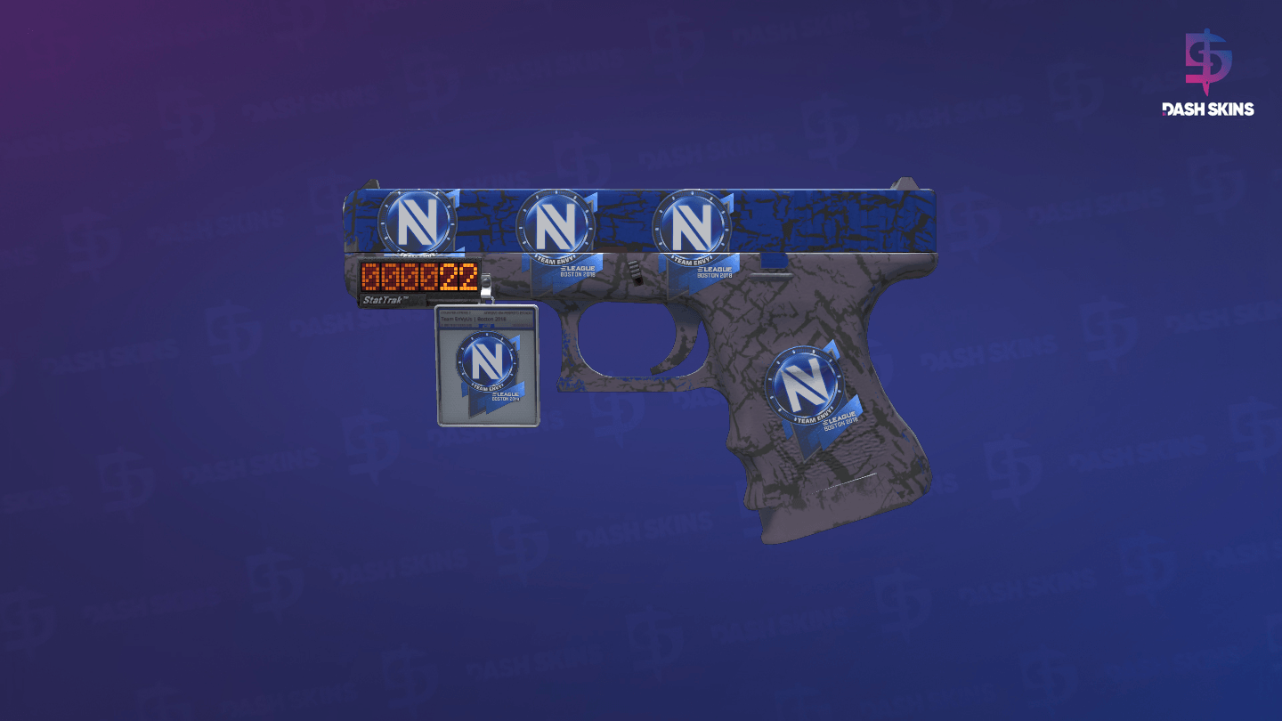 StatTrak™ Glock-18 | Blue Fissure (Minimal Wear) Screenshot Playside