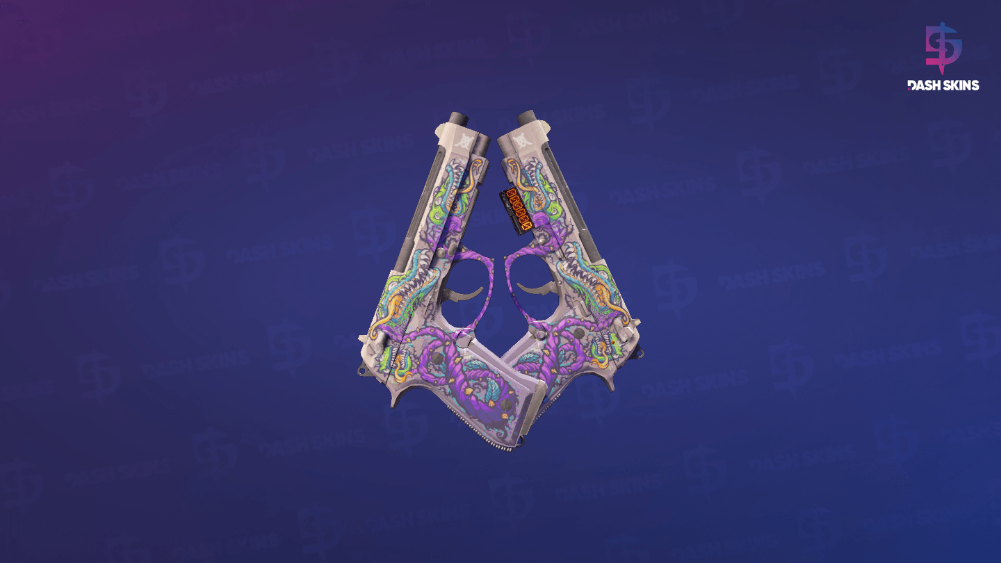 StatTrak™ Dual Berettas | Flora Carnivora (Minimal Wear) Screenshot Playside