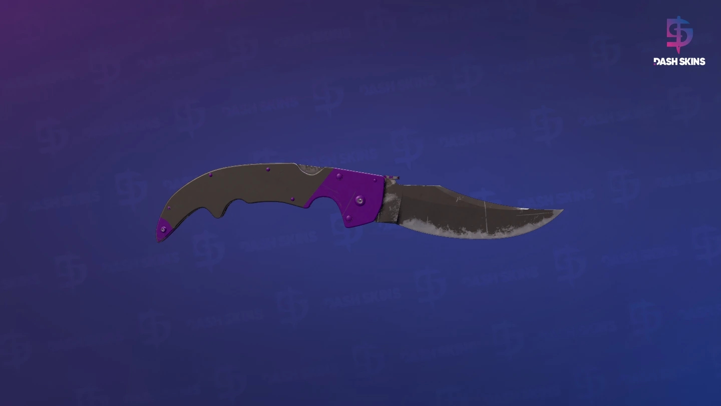★ Falchion Knife | Ultraviolet (Well-Worn) Screenshot Playside