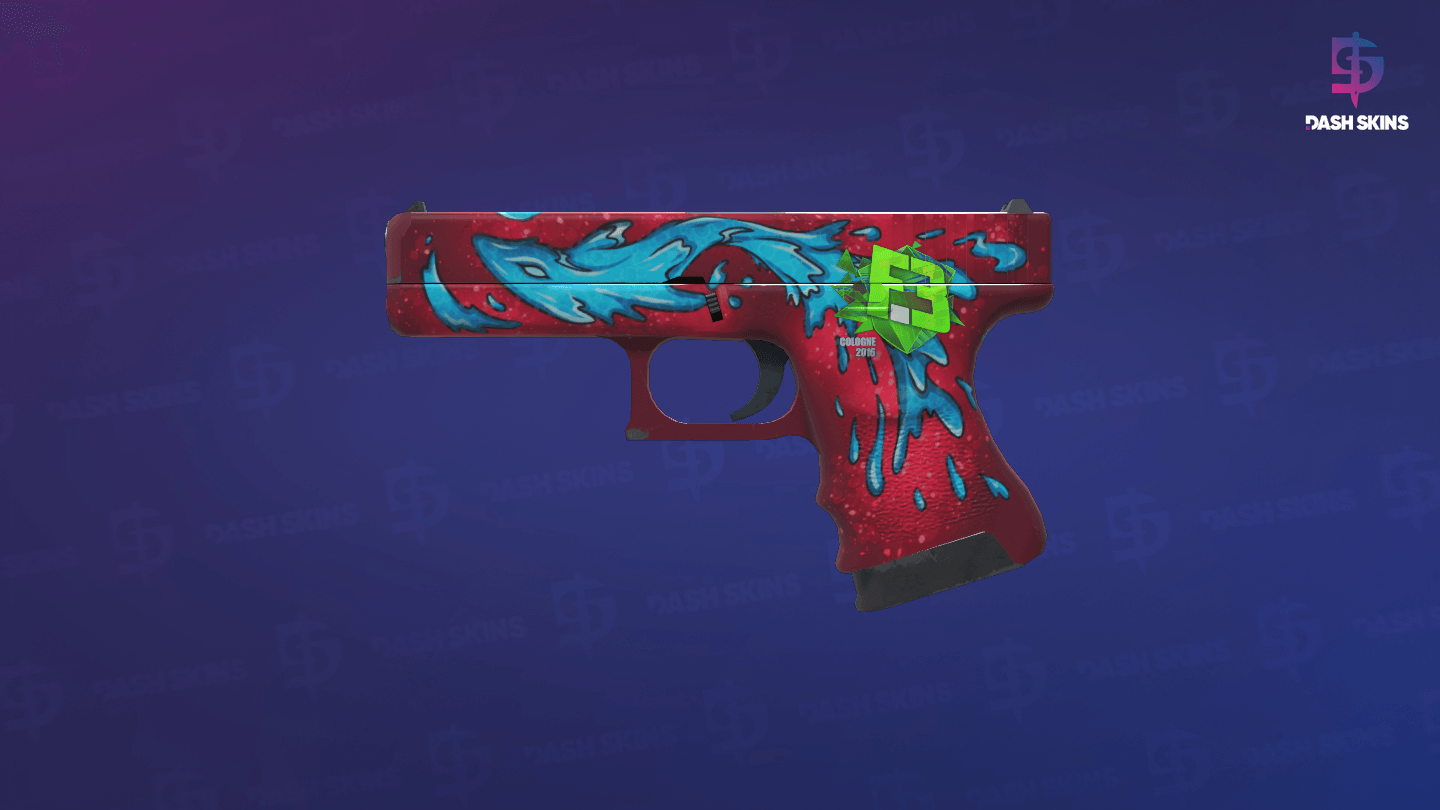 Glock-18 | Water Elemental (Minimal Wear) Screenshot Playside