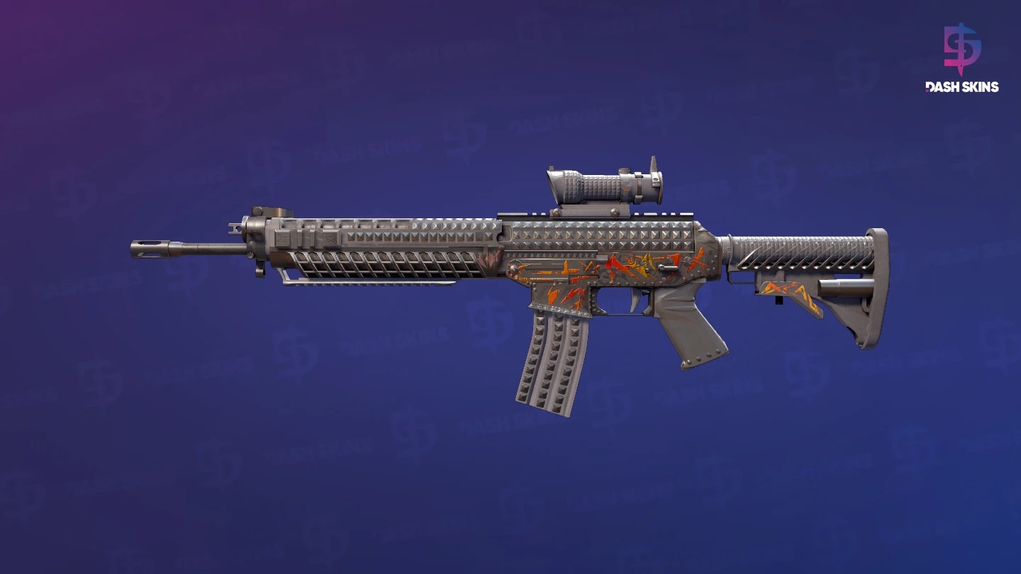 SG 553 | Heavy Metal (Well-Worn) Screenshot Playside