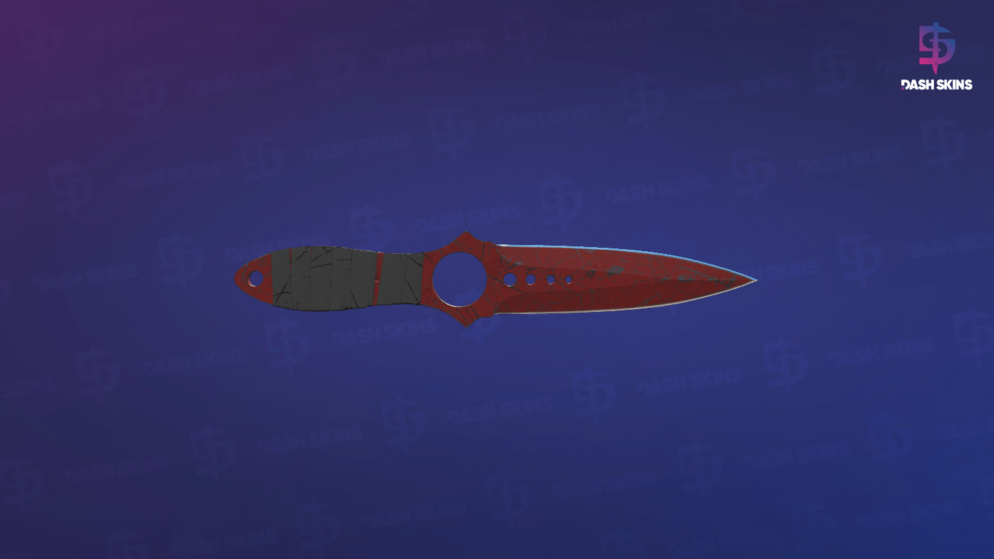 ★ Skeleton Knife | Crimson Web (Battle-Scarred) Screenshot Playside