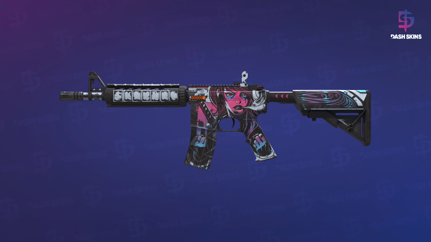 StatTrak™ M4A4 | Neo-Noir (Well-Worn) Screenshot Playside