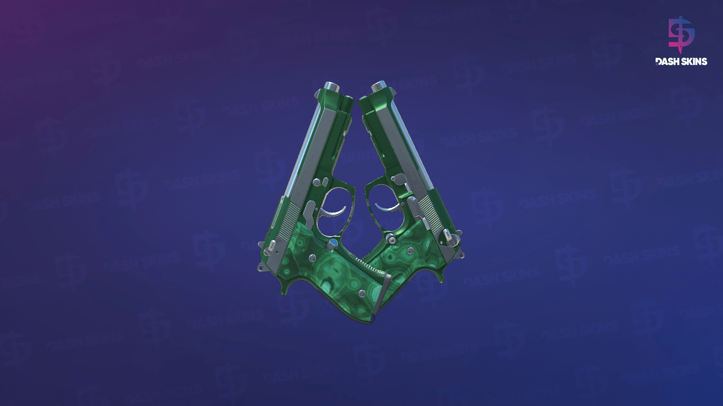 Dual Berettas | Polished Malachite (Minimal Wear) Screenshot Playside