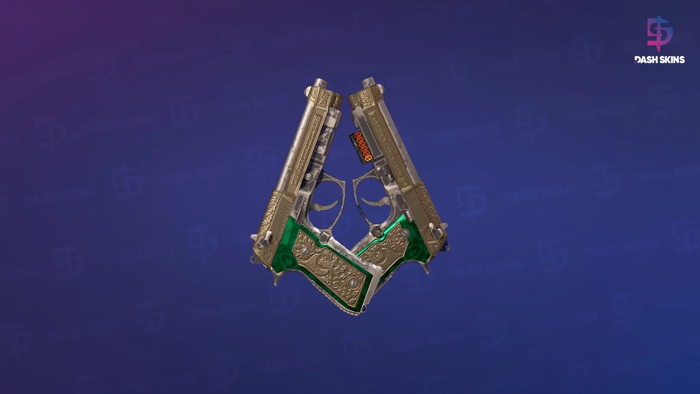 StatTrak™ Dual Berettas | Royal Consorts (Well-Worn) Screenshot Playside