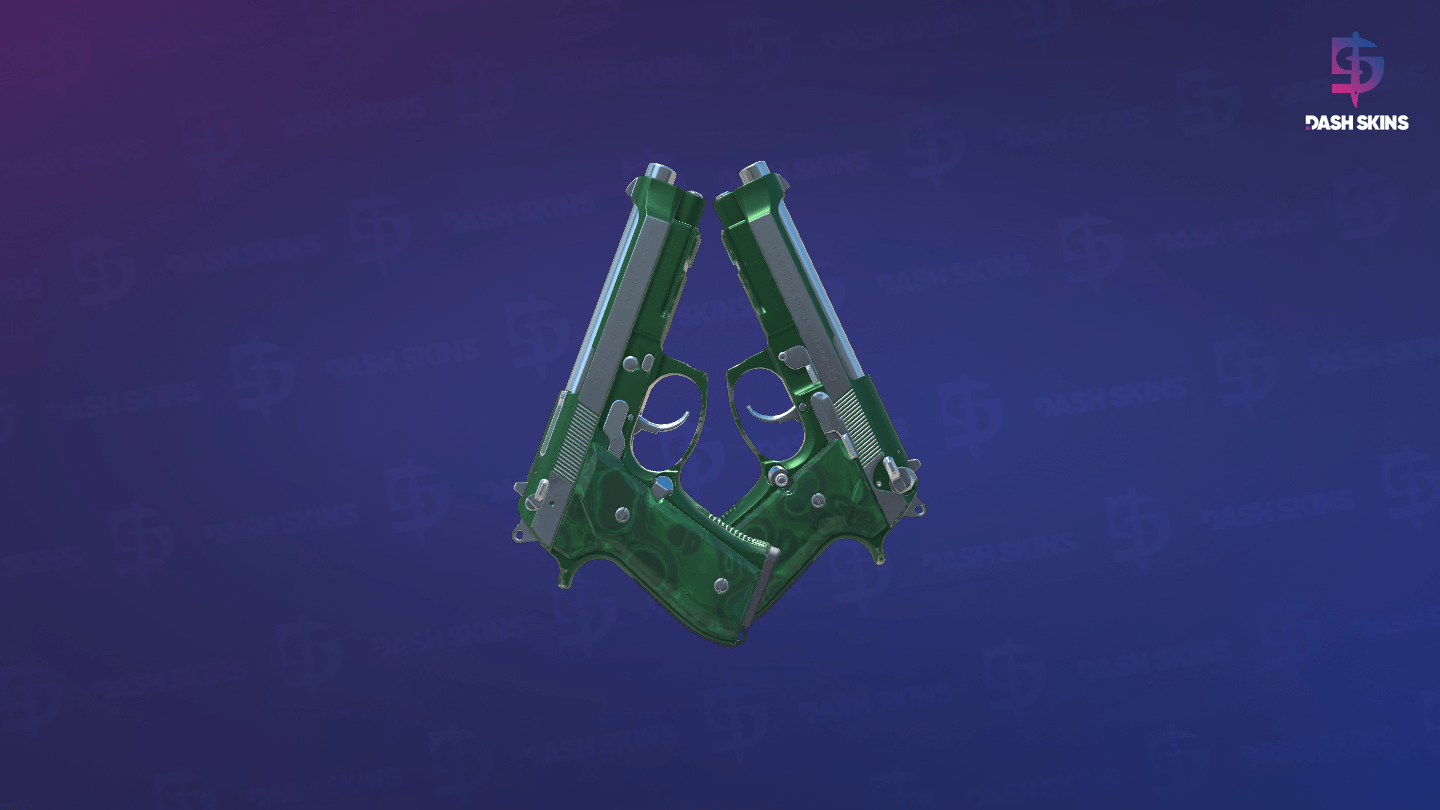 Dual Berettas | Polished Malachite (Minimal Wear) Screenshot Playside