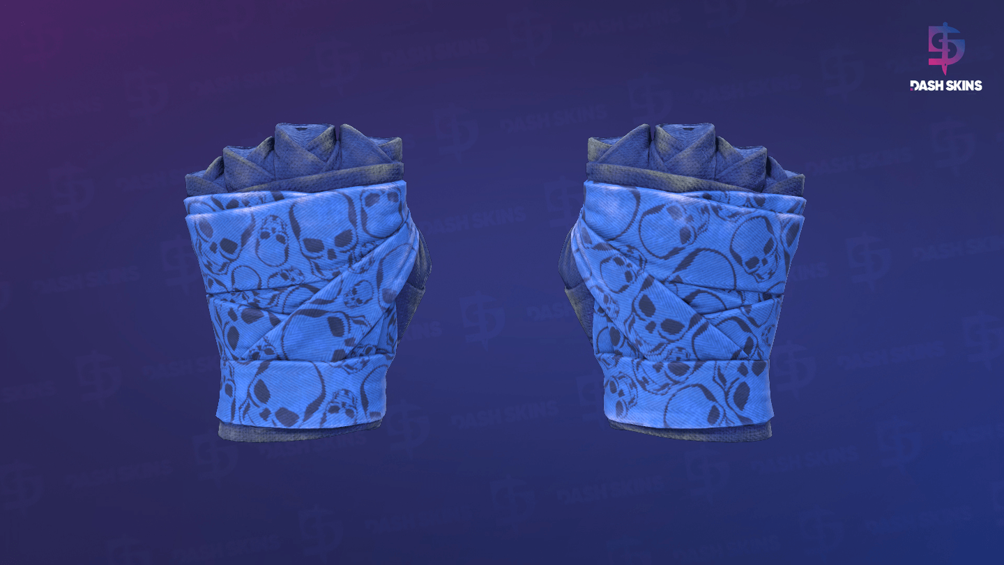 ★ Hand Wraps | Cobalt Skulls (Well-Worn) Screenshot Playside