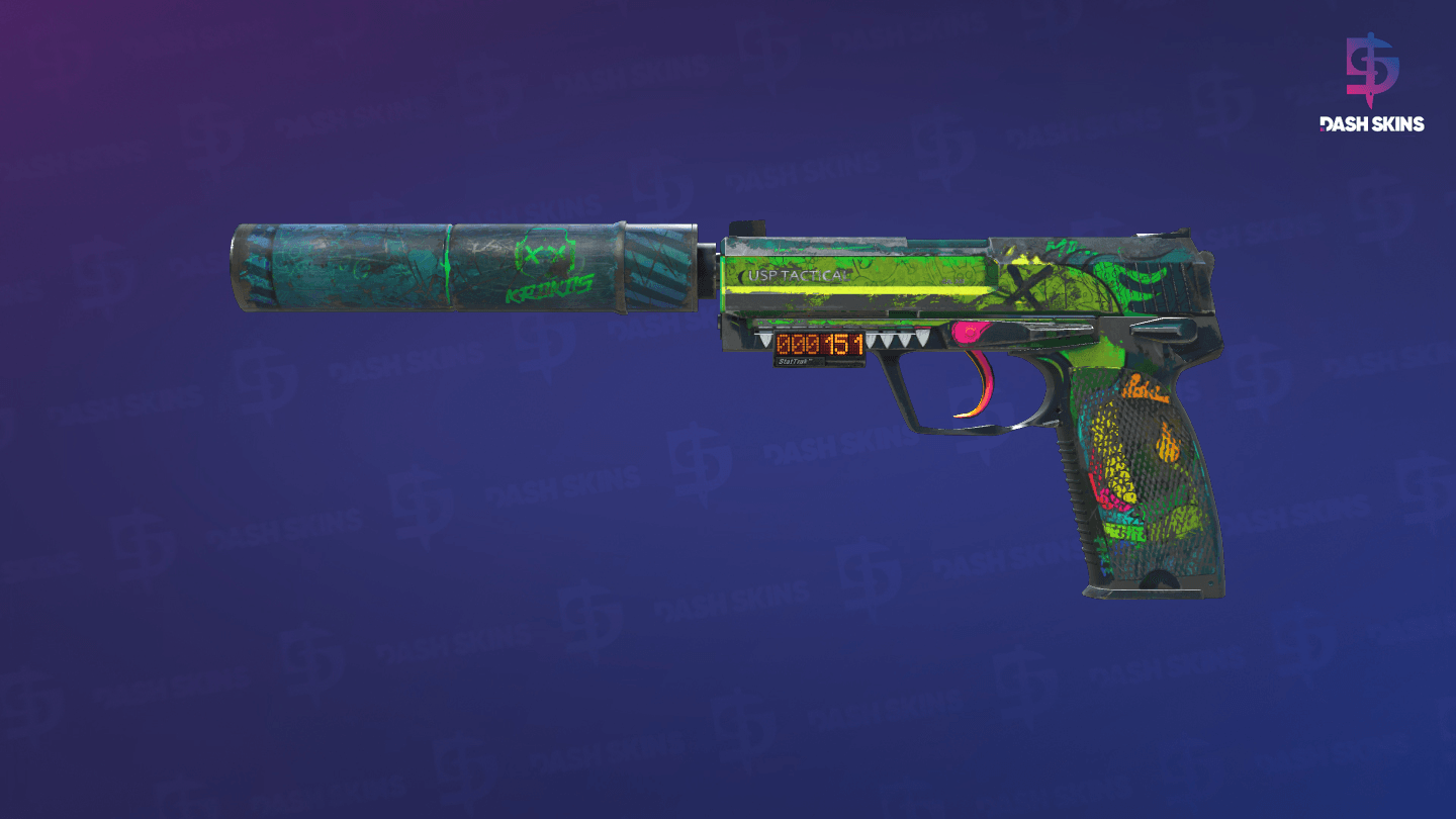 StatTrak™ USP-S | Monster Mashup (Well-Worn) Screenshot Playside