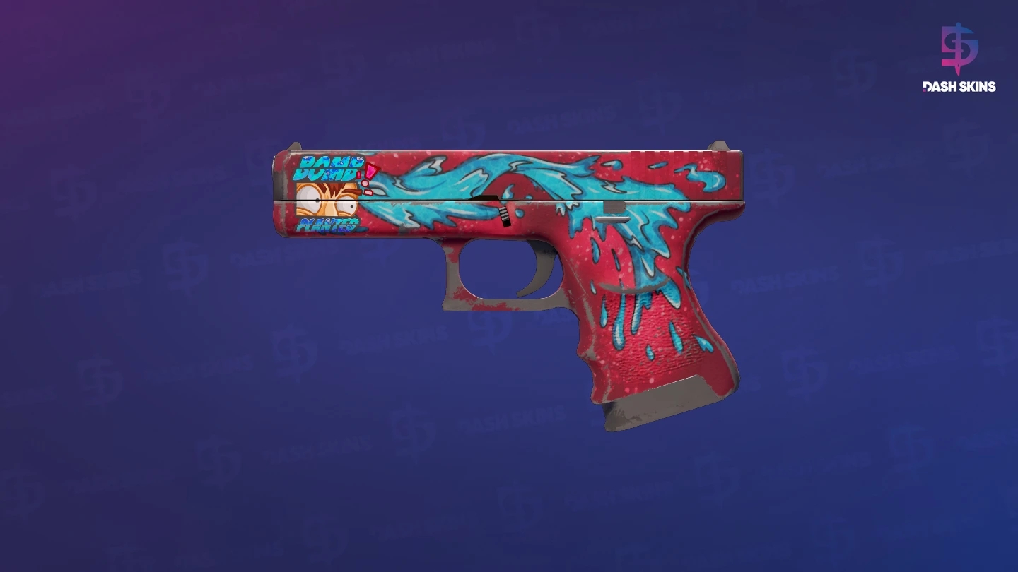 Glock-18 | Water Elemental (Well-Worn) Screenshot Playside