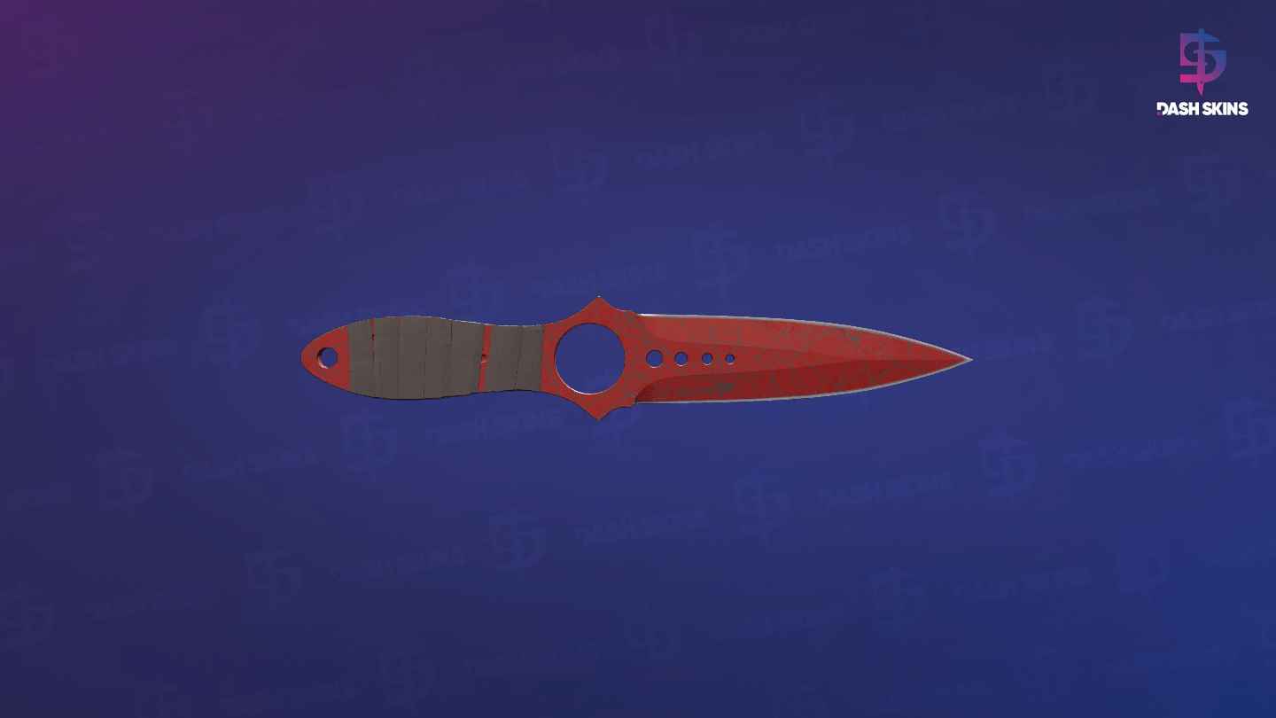 ★ Skeleton Knife | Crimson Web (Battle-Scarred) Screenshot Playside