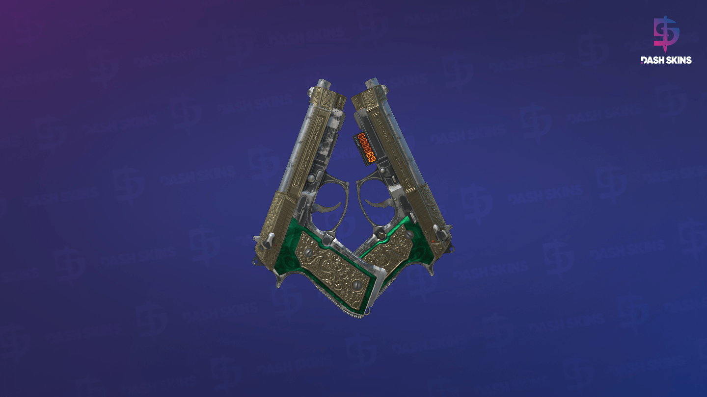 StatTrak™ Dual Berettas | Royal Consorts (Well-Worn) Screenshot Playside