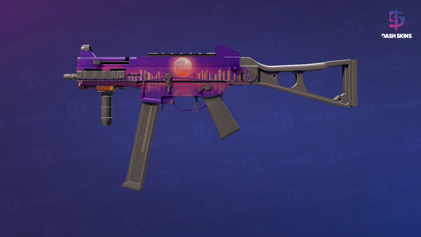 StatTrak™ UMP-45 | Moonrise (Minimal Wear) Screenshot Playside