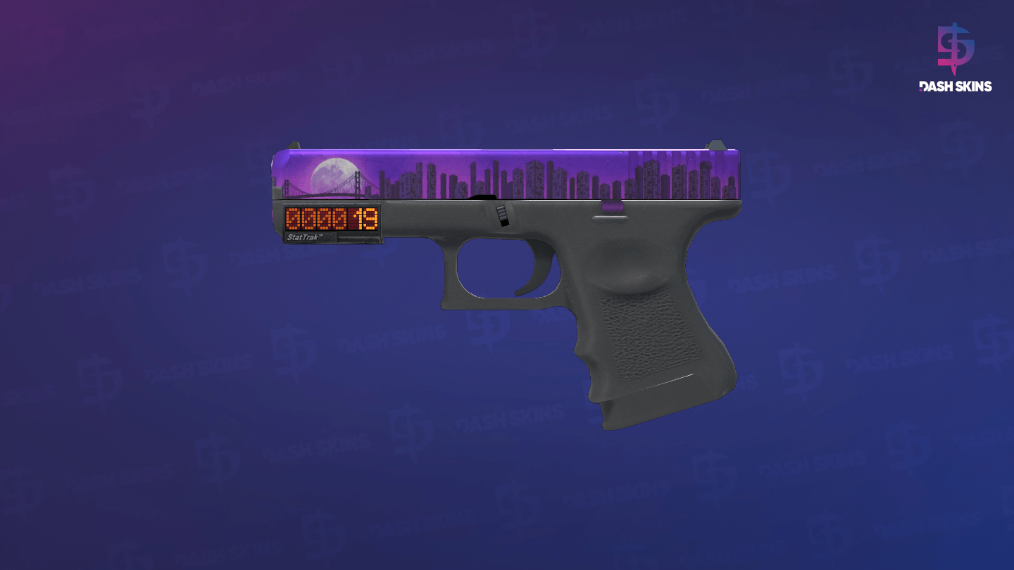 StatTrak™ Glock-18 | Moonrise (Minimal Wear) Screenshot Playside